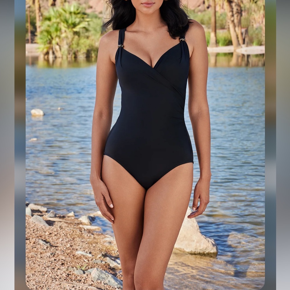 Miraclesuit Siren One Piece Swimsuit NWT Size 16 - Picture 4 of 10